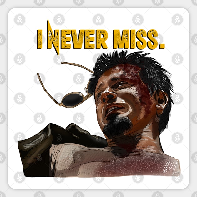 Planet Terror: I Never Miss Sticker by 51Deesigns